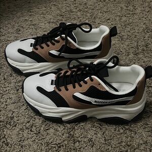 Madden NYC Black and White Sneakers